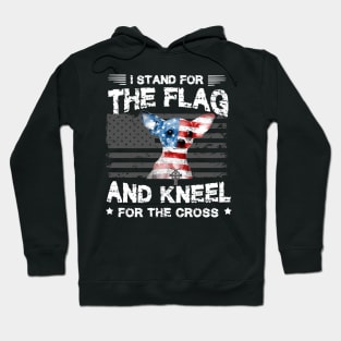 Chihuahhua Dog Stand For The Flag Kneel For Fallen Hoodie